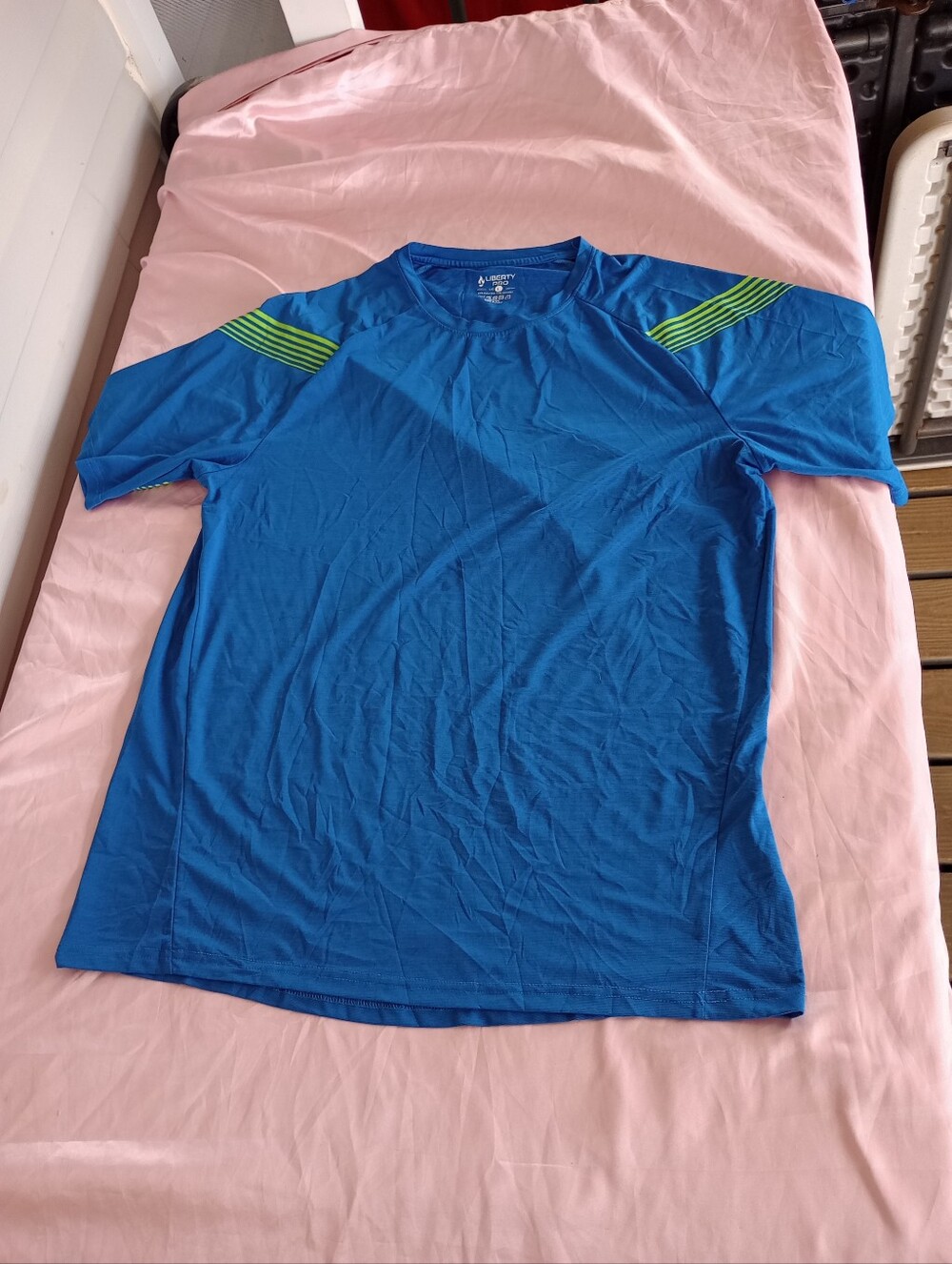 Liberty Pro T-Shirt Blue / Green Neon Size L Men's